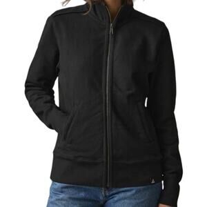 American Giant Full Zip Moto Jacket Fleece High Neck Pockets 100% Cotton Black M